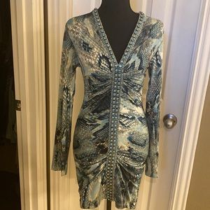 Multi colored elegant dress.